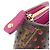 Cartera compacta con cremallera Louis Vuitton Monogram Perfo Castaño Fucsia - vista 3