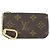 Louis Vuitton Monogram Pochette Clé Coin & Key Case Castaño