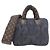 Borsa Boston Louis Vuitton Monogram Speedy Bandoulière 25cm Nero