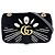 Bolsa de ombro Gucci GG Marmont acolchoada com corrente Small Preto