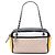 Camera Pochette caméra Chanel Beige Tricolor en peau d'agneau matelassée avec graphisme