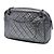 Camera Borsa a tracolla Chanel Reissue 2.55 in pelle di vitello trapuntata metallizzata grigia Medium Marrone Grigio antracite - vista 2