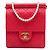 Chanel Red Small Quilted Lambskin Chic Pearls Flap Rosso