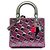 Dior Grigio Anselm Reyle Medium Cannage Lady Dior in agnello metallizzato Marrone Grigio antracite