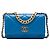 Chanel Blue Quilted Lambskin 19 Wallet On Chain Blau
