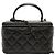Vanity Chanel Beauty Case So Black in agnello nero piccolo con manico e catena