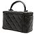Vanity Chanel Beauty Case So Black in agnello nero piccolo con manico e catena - vista 2