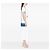 Wallet On Chain Portafoglio con catena Chanel 19 in agnello trapuntato blu - vista 6