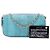 Clutch Chanel Blue Raffia Deauville Double Zip con Catena Blu chiaro - vista 7