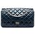 Chanel Blue Quilted Crinkled Patent Reissue 2.55 Double Flap 226 Blu navy