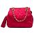 Borsa a tracolla Chanel Red CC in raso trapuntato con nappa e catena Rosso