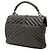 Bolsa Satchel Saint Laurent Chevron em pele de carneiro cinza Medium com monograma Marrom Cinza antracite - vista 2