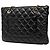 Chanel Black CC trapuntato in agnello con doppia zip a tracolla Nero - vista 2