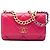 Wallet On Chain Portefeuille à chaîne 19 en agneau matelassé rose Chanel