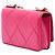 Wallet On Chain Portefeuille à chaîne 19 en agneau matelassé rose Chanel - vue 2