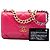 Wallet On Chain Portefeuille à chaîne 19 en agneau matelassé rose Chanel - vue 7