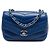 Chanel Blue Mini Caviar Chevron Data Center Envelope Flap