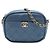 Bolso Chanel Blue Small Quilted Metallic Goatskin Casual Trip Camera Bag Azul