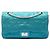 Chanel Blue Quilted Metallic Lambskin Reissue 2.55 Double Flap 227 Turchese