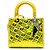Dior Yellow Anselm Reyle Medium Metallic Lambskin Cannage Lady Dior Giallo