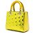 Dior Yellow Anselm Reyle Medium Metallic Lambskin Cannage Lady Dior Giallo - vista 2