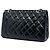 Chanel Black Quilted Crinkled Patent Reissue 2.55 Double Flap 227 Nero - vista 2