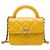 Chanel Yellow Mini Lambskin Paris Le19M Charming Top Handle Flap Giallo