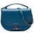 Chanel Blue Medium in pelle di vitello lucida e capra trapuntata Coco Curve Flap
