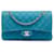 Chanel Blue Medium Classic Caviar Double Flap