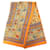 Sciarpa in seta Hermès Orange Chasse En Inde 90 Arancione