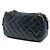 Chanel Blue Quilted Patent CC Crown Double Zip Crossbody Bleu Bleu Marine - vue 2