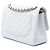 Chanel White Jumbo Classic Caviar Double Flap Bianco - vista 2