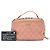 Vanity Beauty case Chanel CC trapuntato in pelle di vitello rosa, piccolo, con manico e catena - vista 6