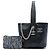 Borsa a secchiello Chanel Black Small Perforated Calfskin Logo Eyelet Nero - vista 6