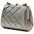 Chanel Borsa a tracolla Chanel Mini CC in agnello metallizzato trapuntato Argento con struttura - vista 2