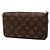 Borsa a tracolla Louis Vuitton Monogram Pochette Felicie Chain Marrone Fuschia - vista 2