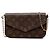 Borsa a tracolla Louis Vuitton Monogram Pochette Felicie Marrone Fuschia