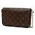 Borsa a tracolla Louis Vuitton Monogram Pochette Felicie Marrone Fuschia - vista 2