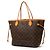 Borsa Tote Louis Vuitton Monogram Neverfull MM Marrone - vista 2
