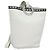 Céline Celine Vintage Circle Logo Leather Small White