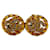 Orecchini Chanel Coco Mark Round Circle Rhinestone D'oro  - vista 1