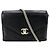 Borsa a tracolla in pelle nera Chanel Nero
