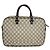 Borsa Business in Tela GG Supreme e Pelle Gucci Marrone Beige - vista 2