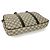 Borsa Business in Tela GG Supreme e Pelle Gucci Marrone Beige - vista 3