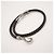 Hermès Bracciale charm in pelle Jumbo H HERMES Marrone Nero - vista 5