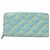 Louis Vuitton Monogram Empreinte Zippy Wallet Blau Gelb