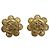 Orecchini a clip Chanel Vintage Flower Motif D'oro