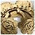 Orecchini a clip Chanel Vintage Flower Motif D'oro - vista 5