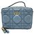 Borsa Caro Box in pelle Christian Dior Blu
