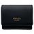 Cartera de cuero tríptico Prada Porta Piccolo Negro